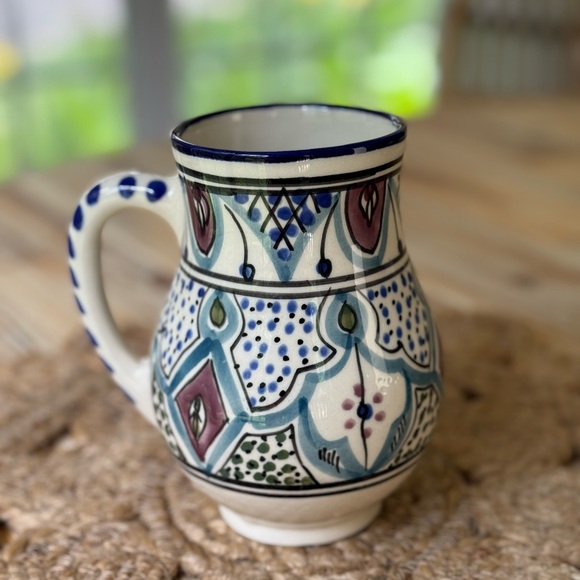Le Souk Ceramique Stoneware Mug with Multicolor Patterns - Picture 1 of 5